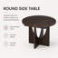 Ensemble de salle à manger rond extensible moderne de 5 pièces avec rallonge amovible de 41 cm (16,2 po), idéal pour les petits espaces.-733520082-733520083