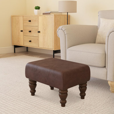 Large Footstools Wood Turned Leg 