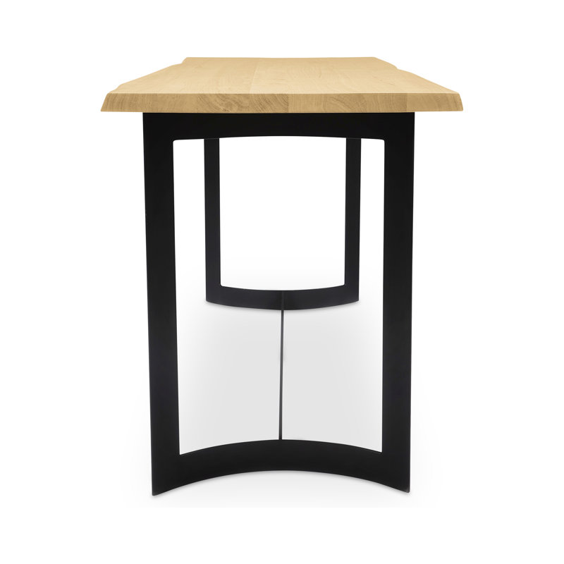 Bent Solid Wood Dining Table, Natural Oak/Brown, Oak
