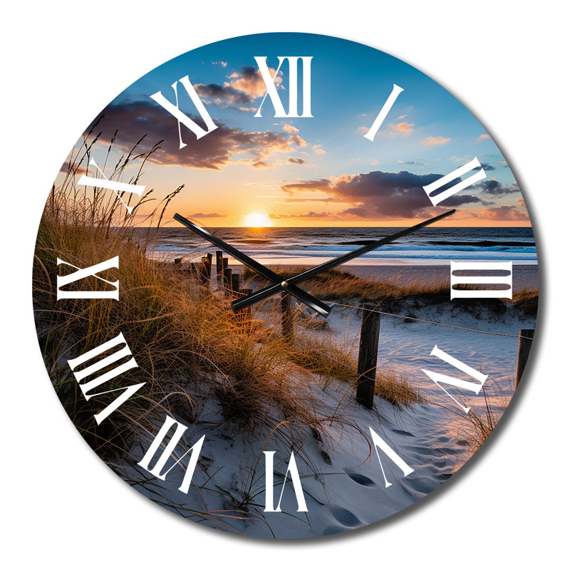 Horloge murale Tranquility Path To Dune Beach IV, Petit