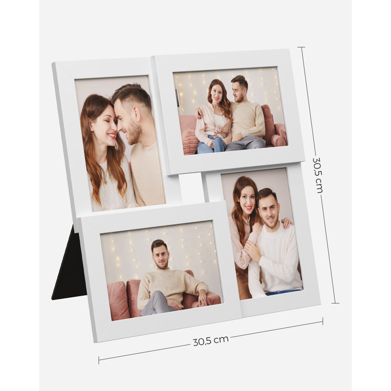 30.5x30.5x2.4cm White Picture Frame - Set of 4, White