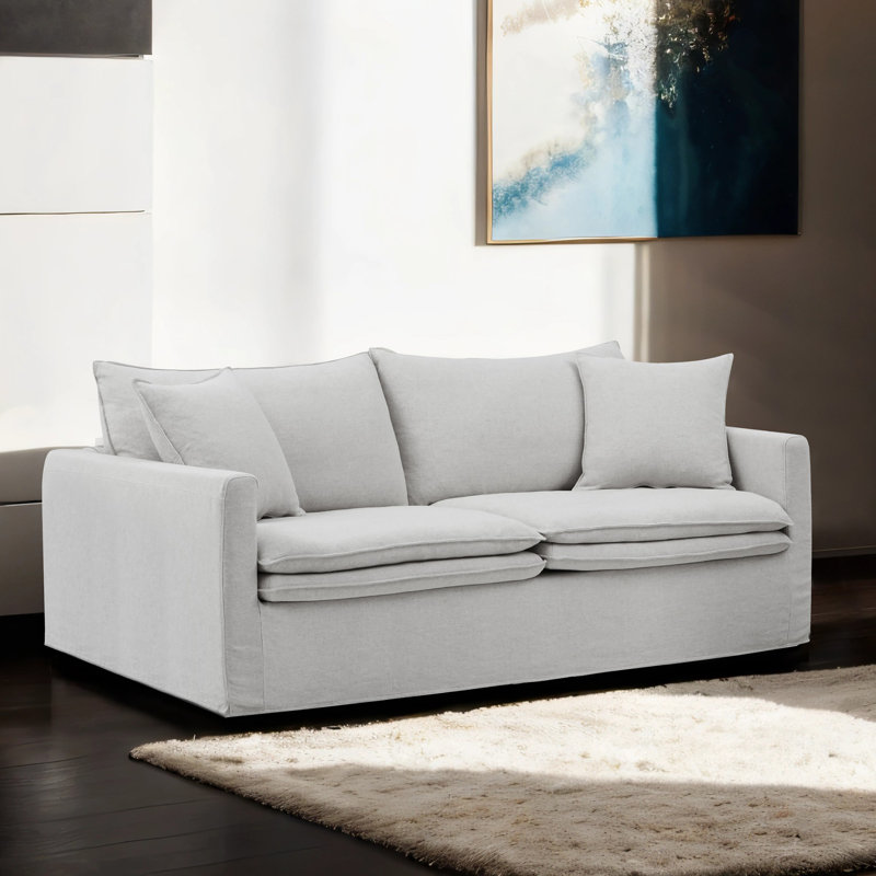 Canapé Adaire Chun, Gris, H 34,5 po x l 83,5 po x P 38 po
