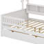 Lits plateforme en bois avec DEL, tablettes de rangement, tiroirs et garde-corps-768879416