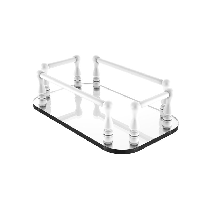 Plat de savon mural à fixation sur le dessus meuble-lavabo, Blanc mat