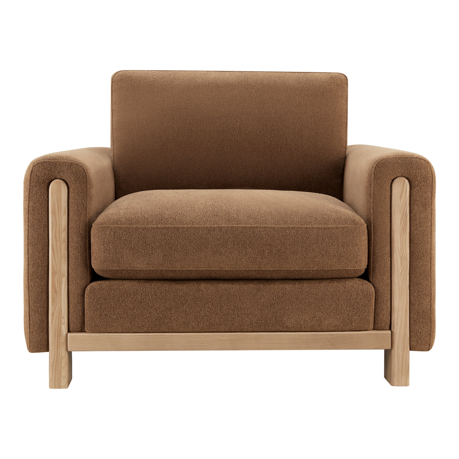 Adika Upholstered Armchair, Elite Camel Textured Weave