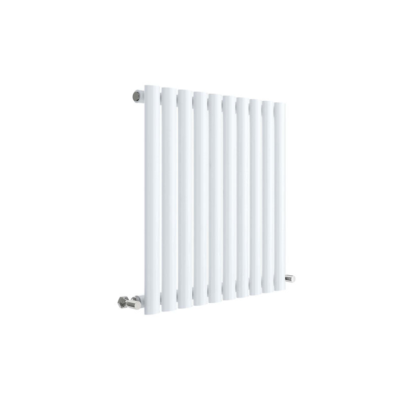 Revive Vertical Designer Radiator, White, 60cm H x 58.6cm W x 5.5cm D