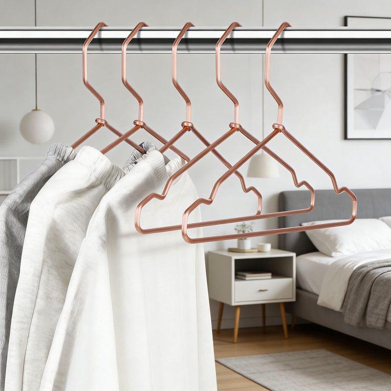 Ensemble de 20 cintres robustes en aluminium pour enfants avec cintres antidérapants pour l'organisation de la garde-robe