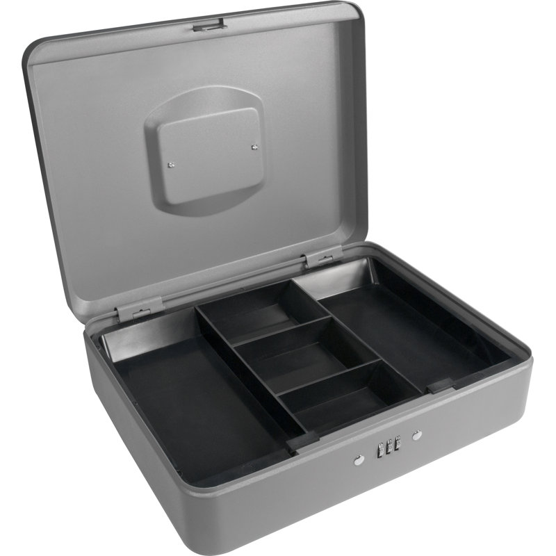 12" CASHBOX W COMBINATION LOCK GREY