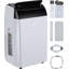 Climatiseur portatif 2Pack 8 000 BTU, climatiseur 3-en-1 avec refroidissement, ventilateur et déshumidificateur, refroidit jusqu'à 350 pieds carrés, 47dB silencieux, affichage à DEL et télécommande, minuterie 24H, blanc, 2 colis