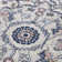 Tapis géométrique bleu / blanc en polypropylène tissé à la machine