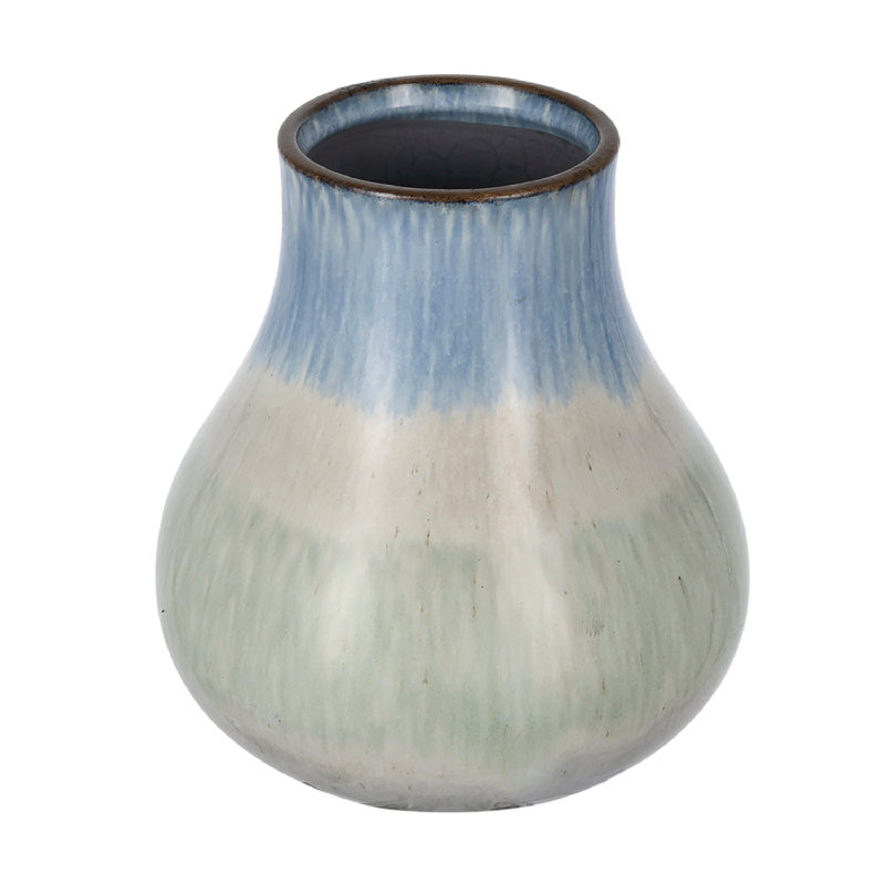 Lockway Ceramic Table Vase, 7.9" H x 7.3" W x 7.3" D