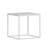 Elegant Scandinavian Side Table, White, 20.5 x 19.7 x 19.7 inches | 100% Melamine Coated Particle Board, Thickness: 0.7 inches | Sturdy Metal Frame | Modern Design, Perfect for Living Room & Bedroom Decor-564991859