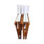 Ensemble de 2 chaises pliantes en bois