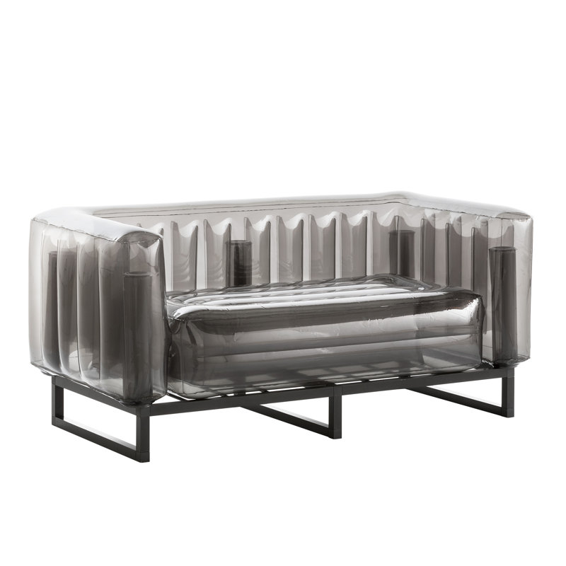 Yomi 151cm Wide Patio Sofa with Cushions, Black