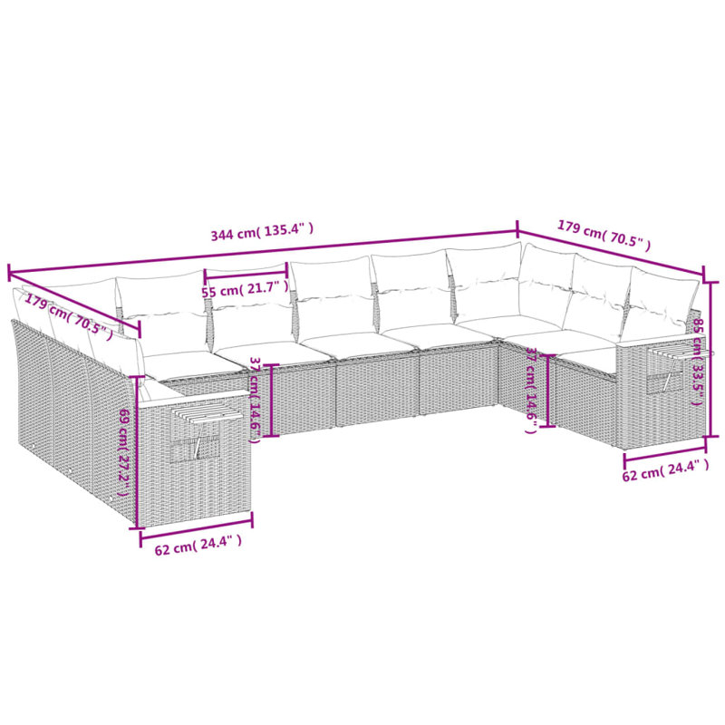 Vidaxl Garden Sofa Set