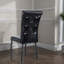 Ensemble de chaises de salle à manger élégantes noires en cuir de style rétro pour la maison