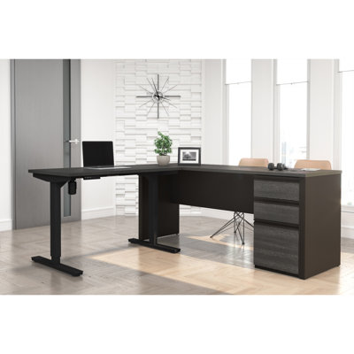Bureau debout en forme de L réversible Ornello