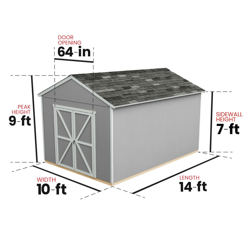 Rookwood 10 ft. W x 14 ft. D Wood Storage Shed