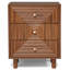 Table de chevet 3 tiroirs Chanson avec pieds en bois massif-986320981