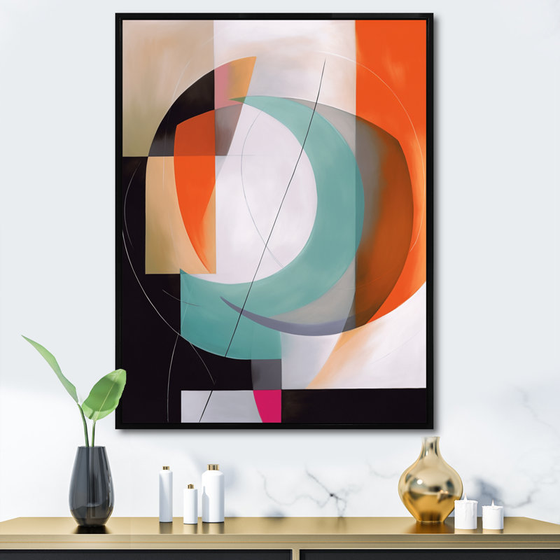 Nenita Exploration de motifs abstraits IV sur toile, H 32 po x l 24 po x P 1 po, Cadre flottant noir