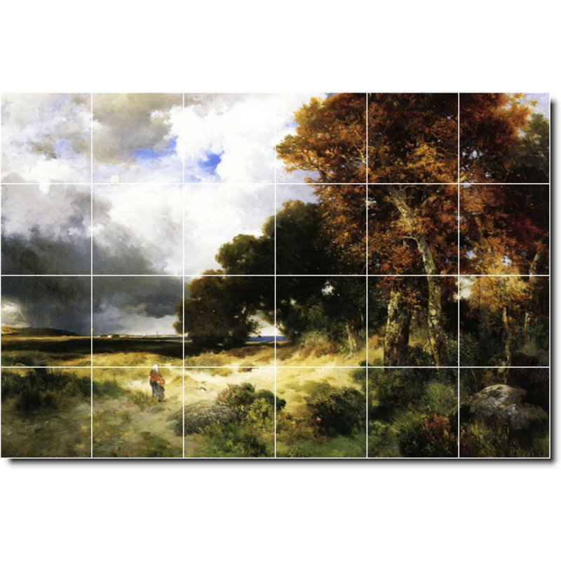 Carreau de céramique décorative 36 po x 24 po 6 po x 6 po, Paysage 06330