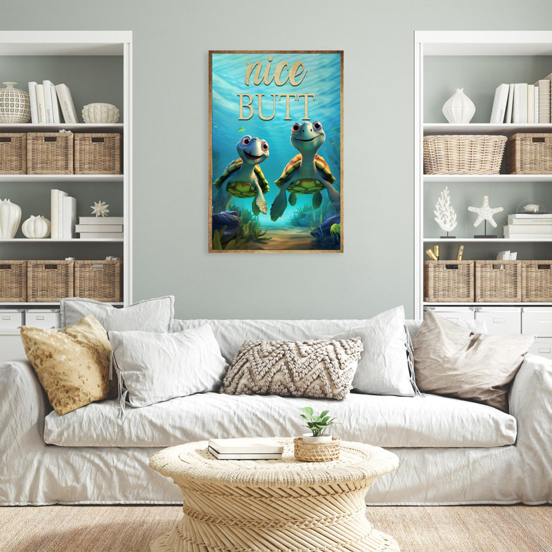 Dieterich, tortues, joli bout à bout - 1 pièce, impression sur toile tendue sur toile tendue, H 36 po x l 24 po x P 1,25 po