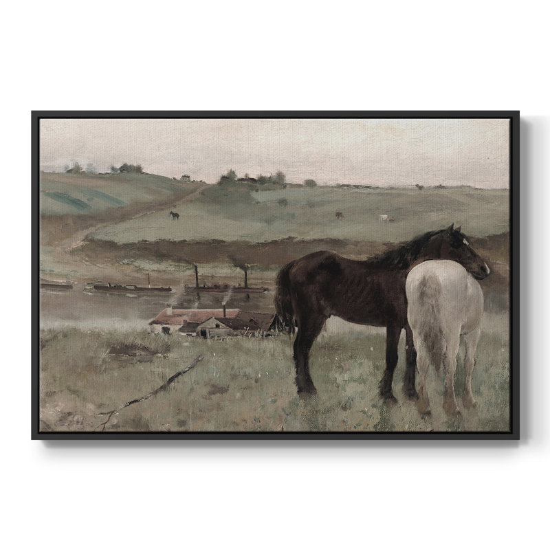 Animal rétro - XLIX, Toile avec cadre flottant noir, H 27 po x l 41 po x P 2 po