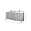 Chêne d'Atlanta 72 po X P 22 po D Meuble-lavabo double avec 2 po -108734136