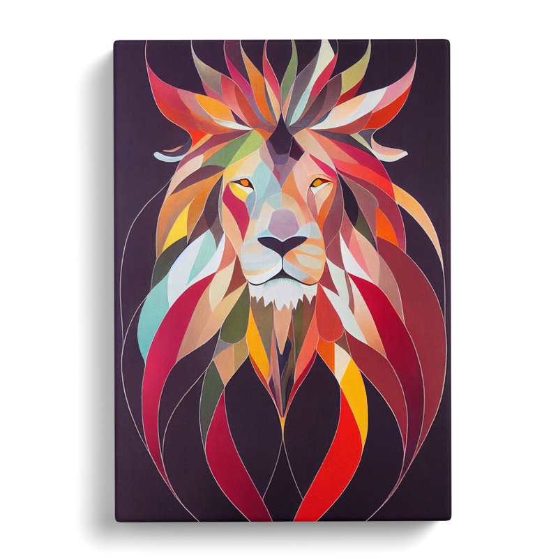 Contemporary Lion Vol.3 - Wrapped Canvas, 50cm H x 35cm W x 3cm D