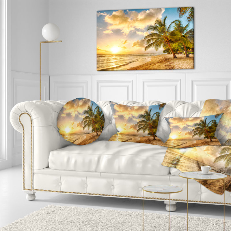 Coussin lombaire seascape superbe beach of island