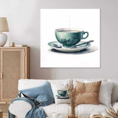 Green Chinese Teacup Delight II - China Art Metal Wall Art