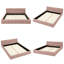 Lit plateforme Norvessa Grounded avec revêtement en chenille douce, design discret, cadre en bois massif-1771432099