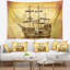 Tapisserie de bateau en mouvement antique en mer de polyester avec accessoires suspendus inclus-28490088
