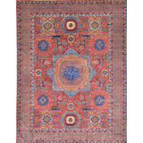 Traditional, Transitional One-of-a-Kind Rectangle 10' X 14'1" Hand Knotted Area Rug
