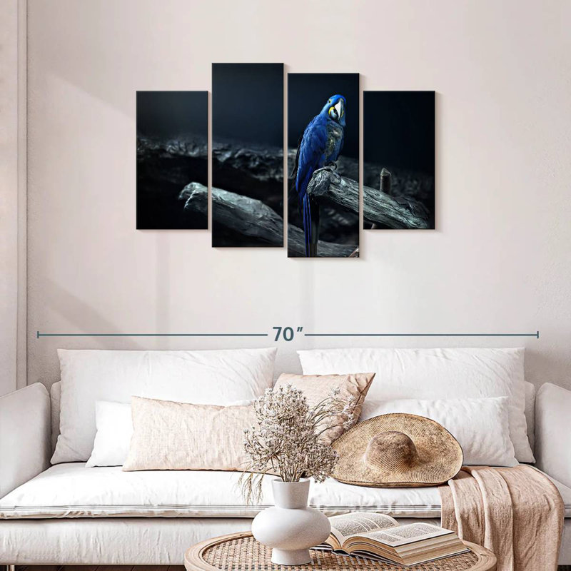 Brampt Hyacinth Macaw, 27" H x 43" W