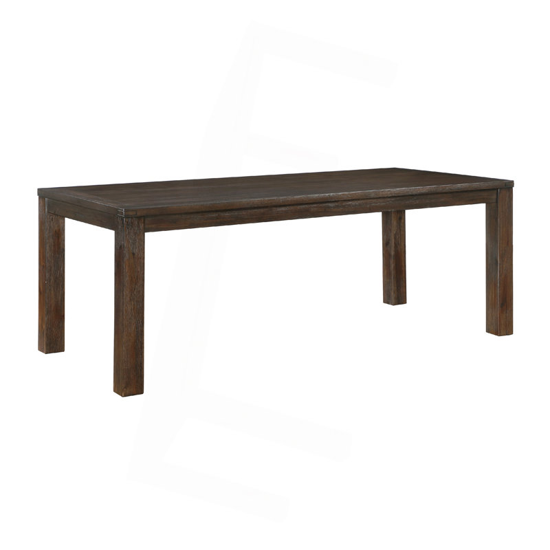 Table de salle à manger Harry, pieds droits, acacia brun rectangulaire 79 pouces