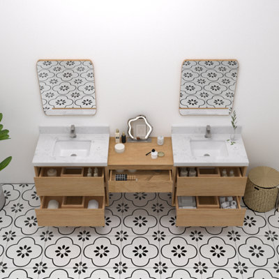 Ensemble de meuble-lavabo flottant 90 po Mellani
