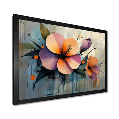 «Morning Dew Of Geometric Hibiscus II - Hibiscus», reproduction sur toile