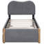 Lit plateforme simple tapissier avec pieds de support en bois et lit gigogne simple-1772011109