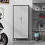Armoire de rangement en métal 72 "H verrouillable, roues sur 360 °, 4 tablettes réglables