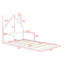 Lit de plancher avec tête de lit en forme de maison-379783116