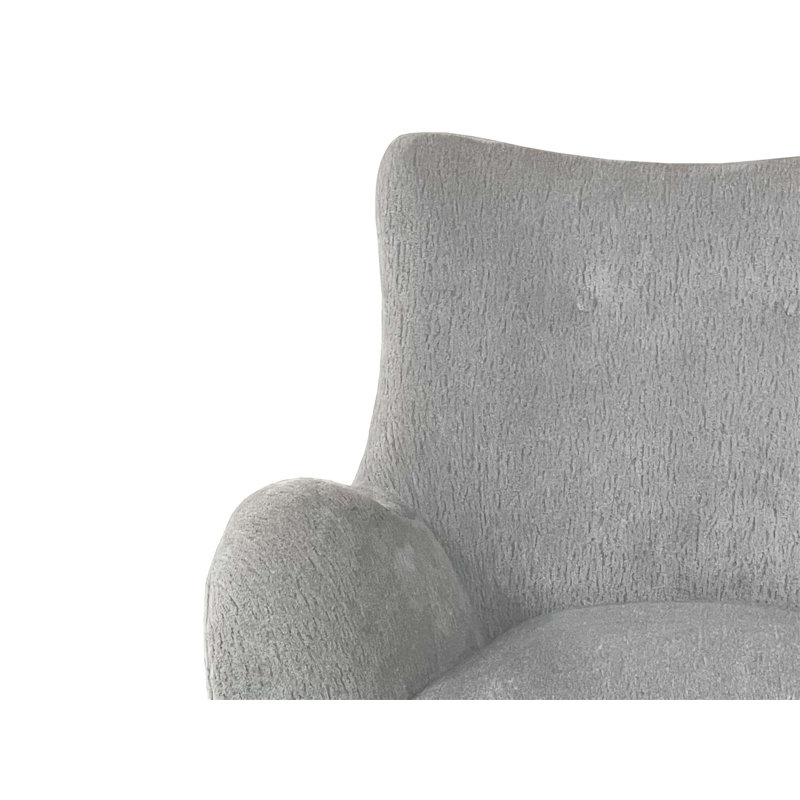 Chaise d'appoint pivotante en tissu de zinc avec sièges confortables et design transitionnel pour les intérieurs modernes