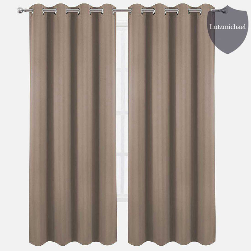 Erfried Blackout Curtain Pair, Cappuccino, 52" W x 95" L