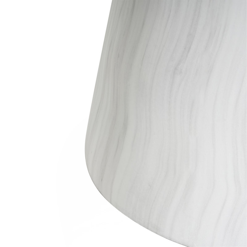 Table d'appoint d'extérieur en travertin Ponti, blanc