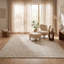 Tapis d'intérieur lavable à carreaux Seranova de Rug Branch, 213 x 305 cm, beige. Tapis moderne résistant aux taches, idéal pour le salon, la chambre à coucher, la salle à manger, la cuisine et le bureau.-1435949195