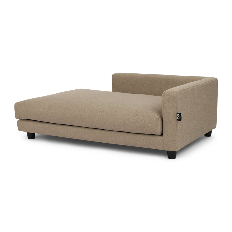 Opulent Orthopedic Dog Sofa Bed – Sand Brown, Brown