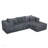 105 Inch L-Shaped Modular Compression Sofa, Plush Upholstery, All-Foam Structure, Vacuum-Packed, Space-Saving For Living Room, Bedroom, Apartment (Left Chaise)-412652147-412652145