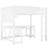 Full-Size Wood Gaming Loft Bed with Desk, Storage Shelves, LED Light & USB Charging Station, White-394776567