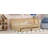 Full Size Wood Daybed with Fence Guardrails and 2 Drawers, Natural