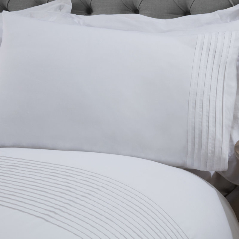 Cotton Blend Bedding, Super King Duvet Cover + 2 Standard Pillowcases, White